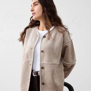 Banana Republic Factory Tan Teddy Jacket